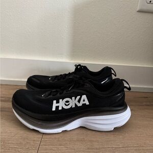 HOKA Black and White Running Shoes